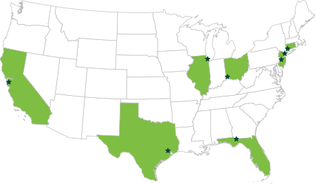 US Map with SageSure states