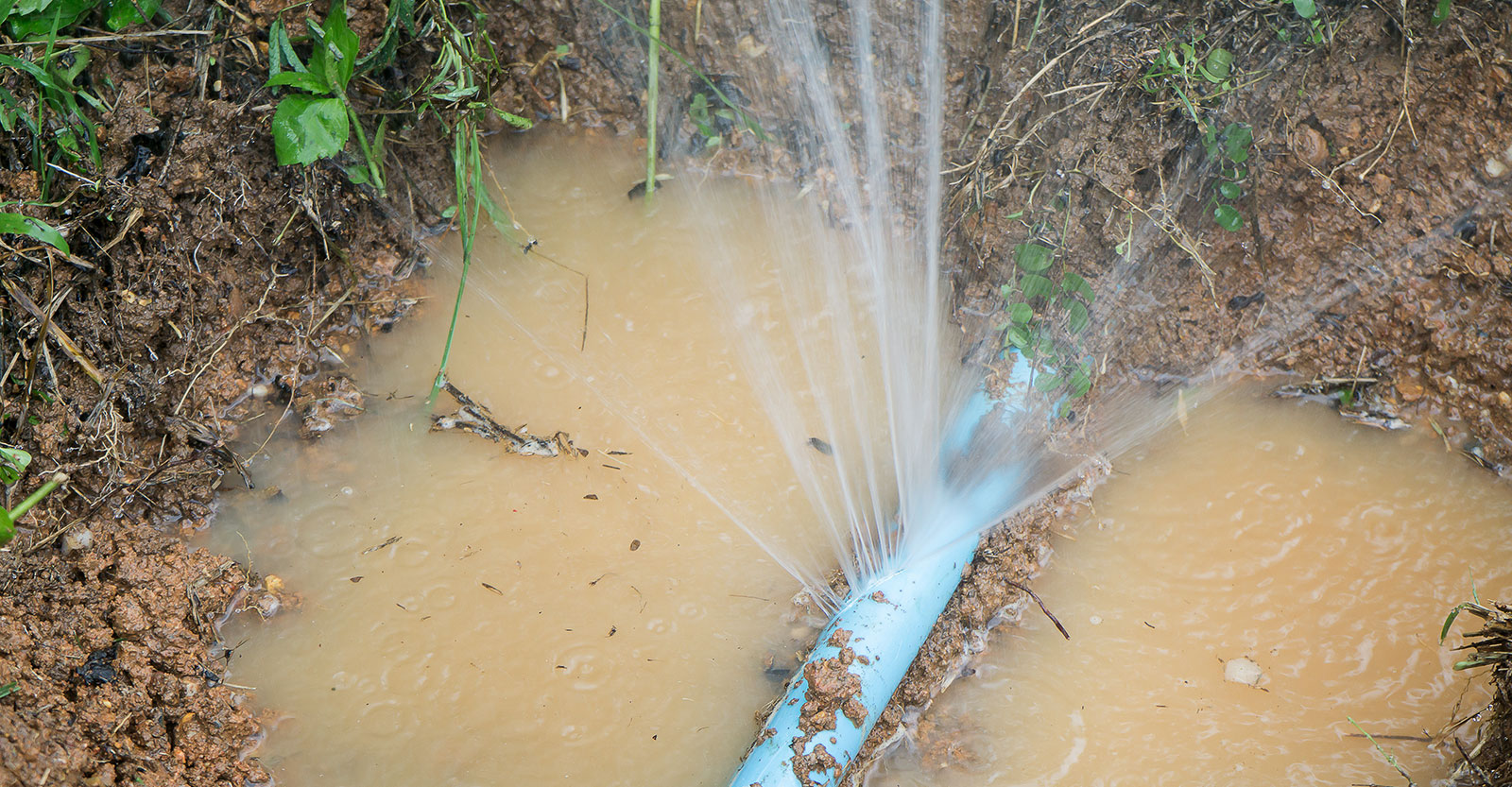 leaking water line