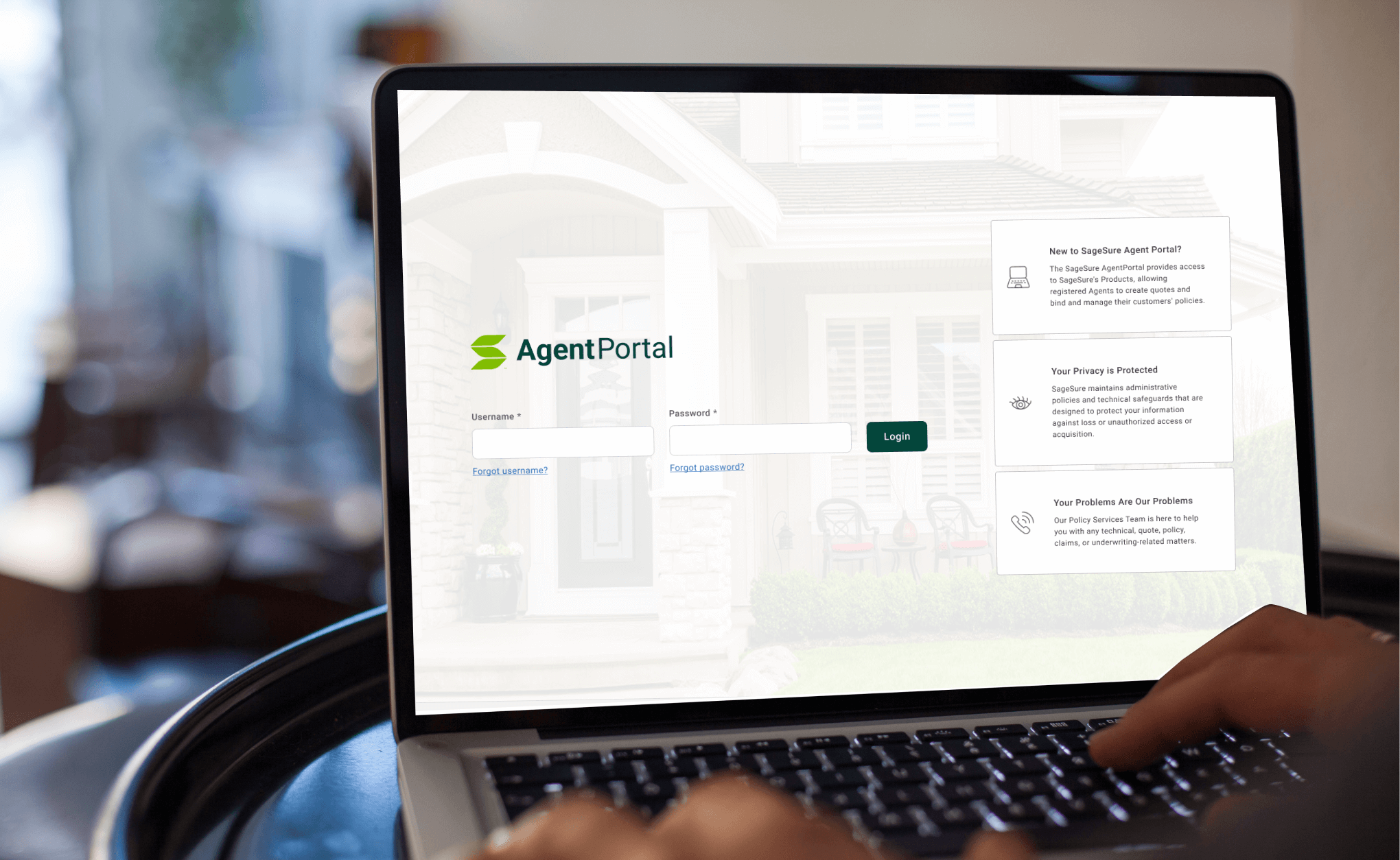 agent portal screen