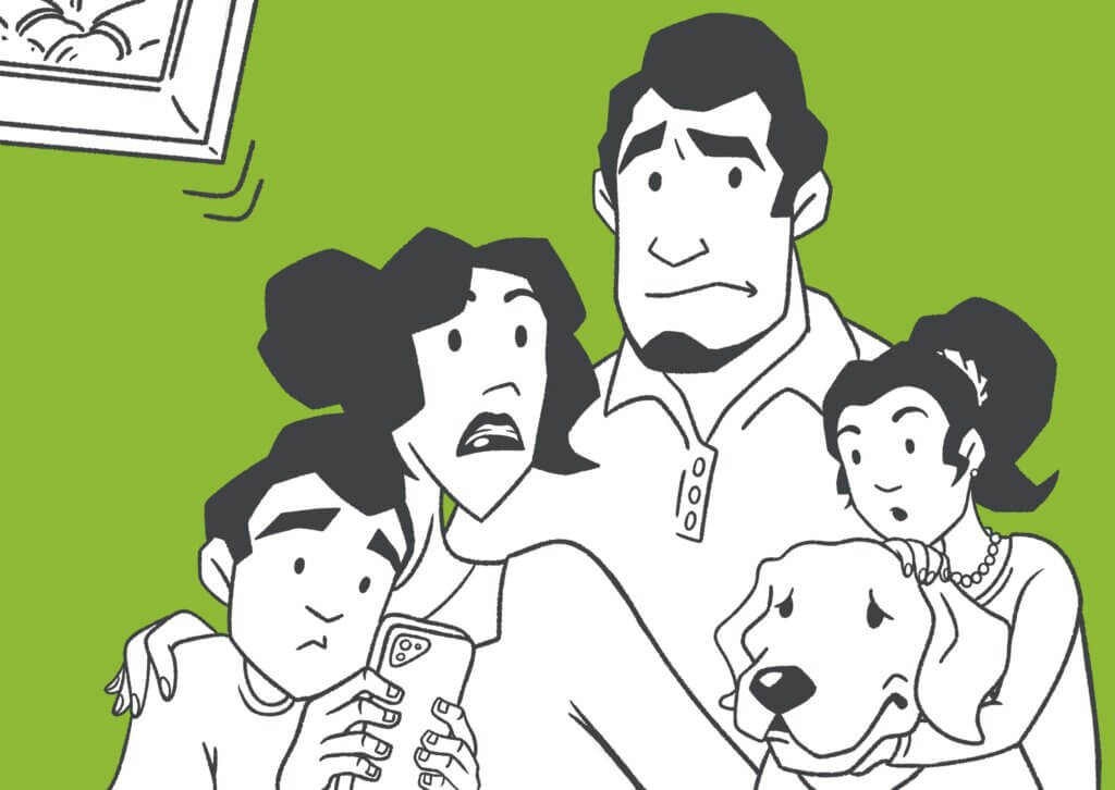 Family making plans for hurricane