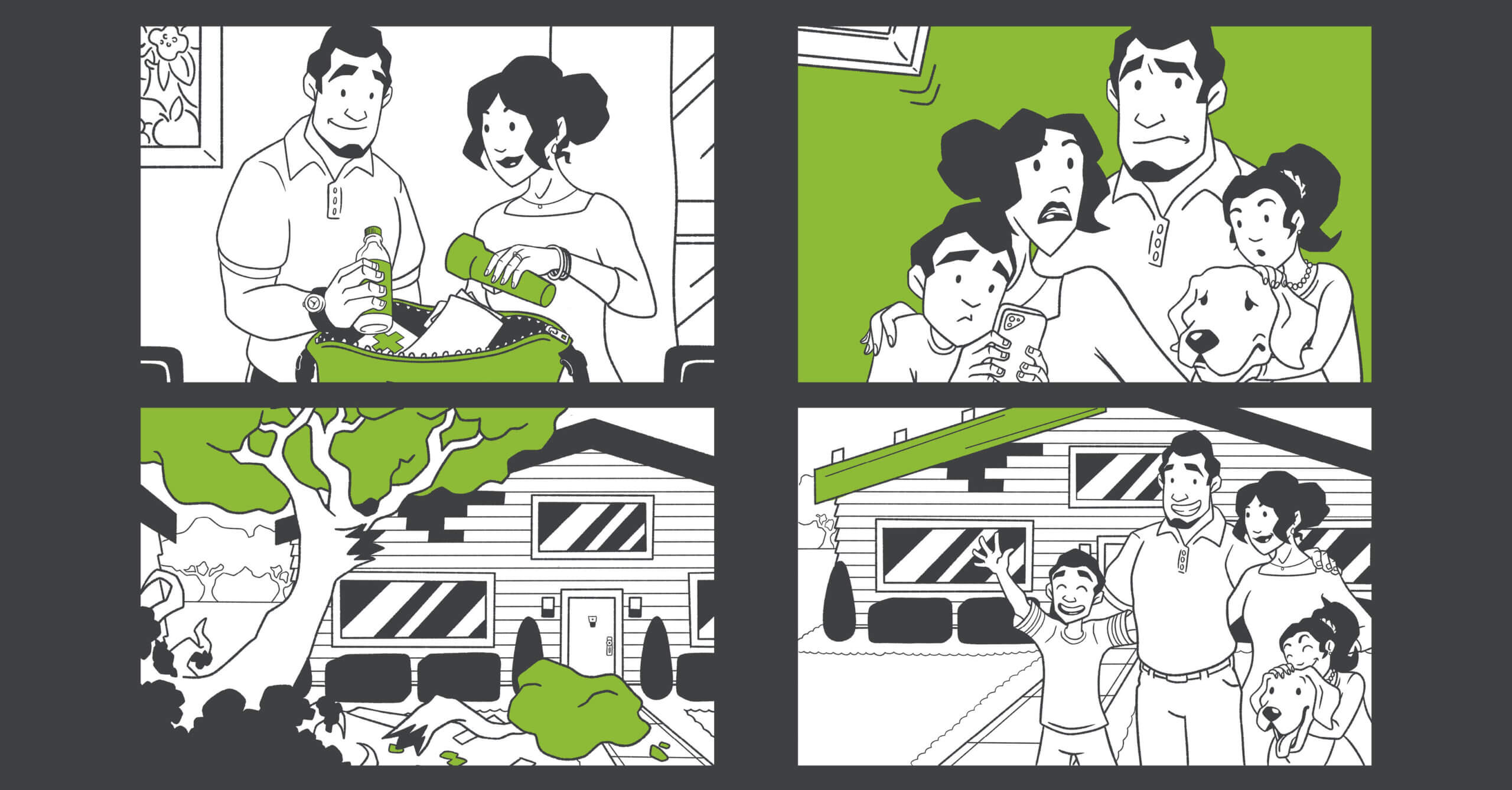 Hurricane Safety Illustration