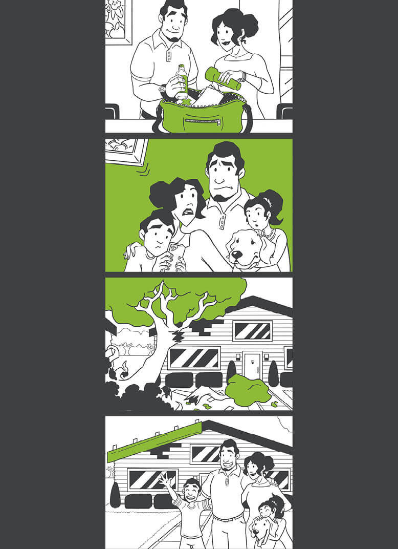 Hurricane Safety Illustration