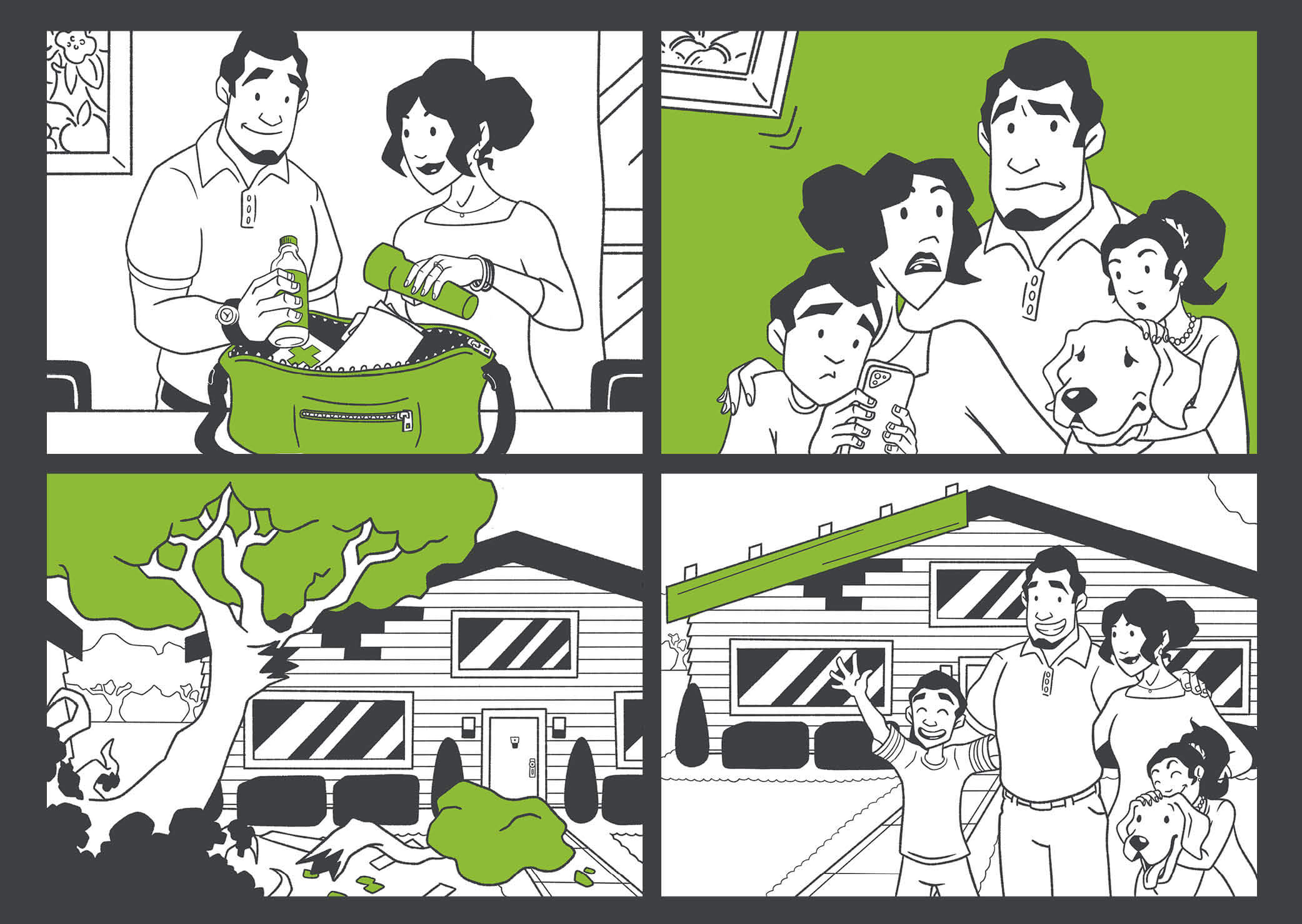 Hurricane Safety Illustration
