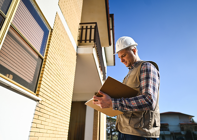 man wearing hard hat