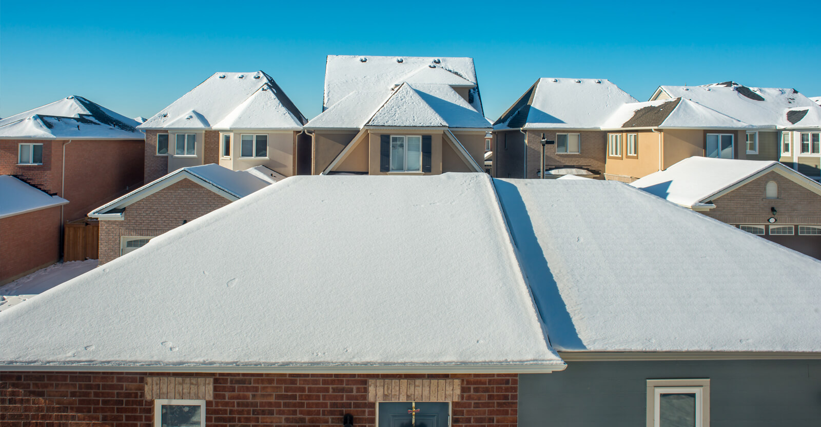 House with snow on roof